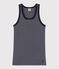 Women's iconic striped cotton tank top SMOKING blue/MARSHMALLOW white