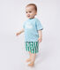 Babies' short-sleeved plain cotton T-shirt