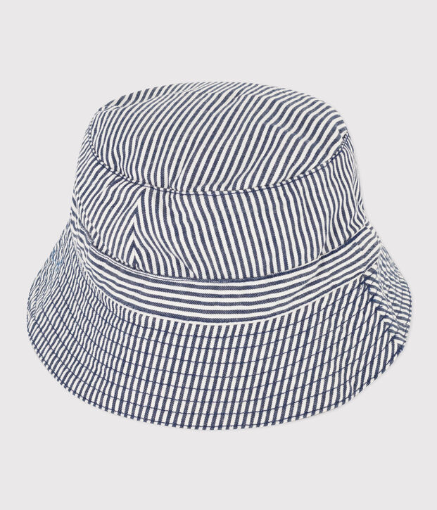 Boys' Stripy Sun Hat blue/white