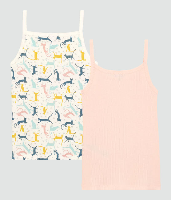 Girls' Cotton/Lyocell Vest Tops - 2-Pack variante 1
