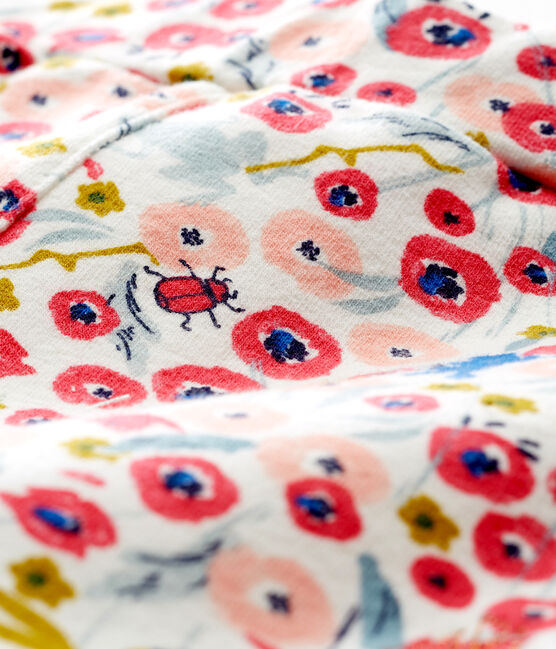 Baby girls' printed shorts MARSHMALLOW white/MULTICO white