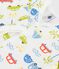 Babies' cotton pyjama suit with a motor car print MARSHMALLOW white/MULTICO white