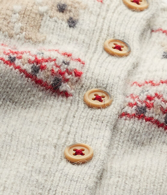 Baby's unisex knitted cardigan MONTELIMAR CHINE grey