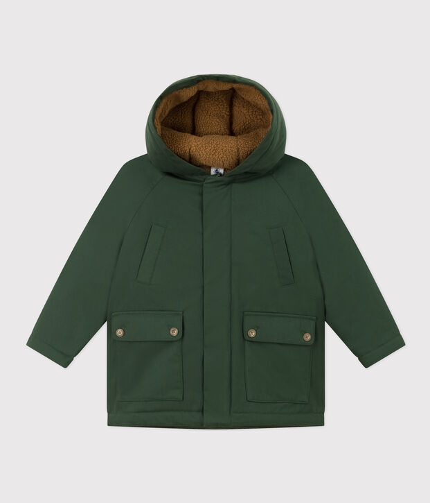 Children's unisex parka green