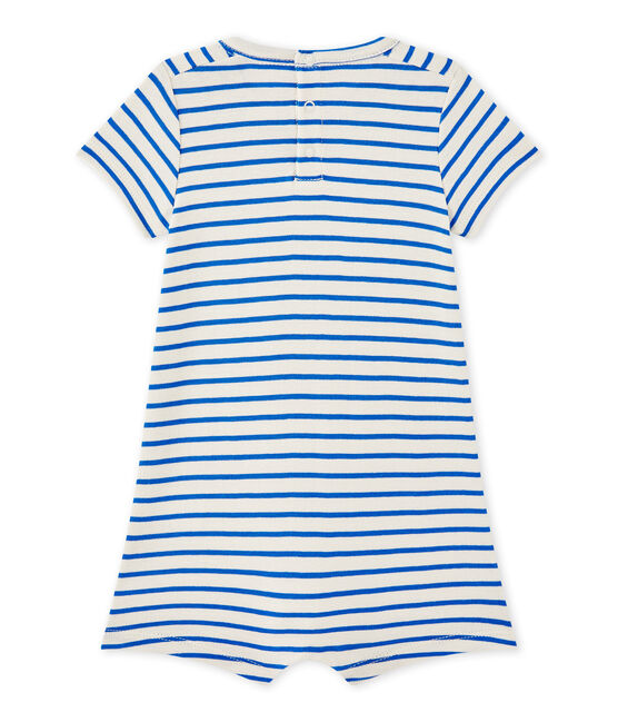 Baby boy's sailor romper FETA white/PERSE blue