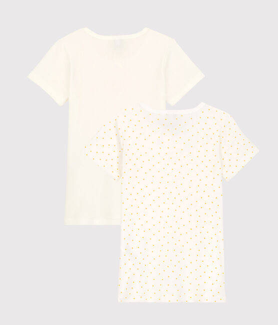Girls' Heart Print Short-Sleeved Cotton T-Shirts - 2-Pack variante 1