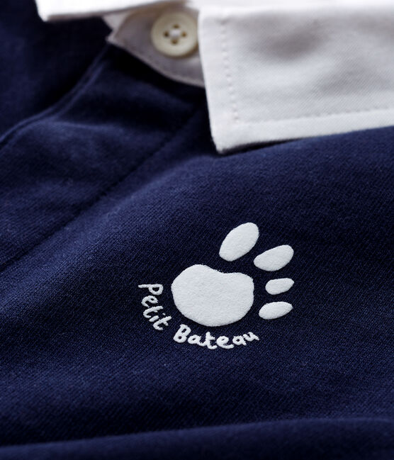 Baby Boys' Long-Sleeved Polo Shirt SMOKING blue