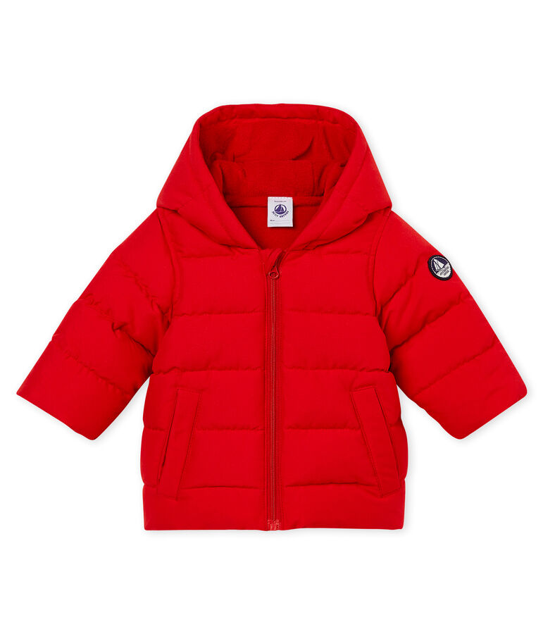 Baby boy's padded microfibre jacket TERKUIT red