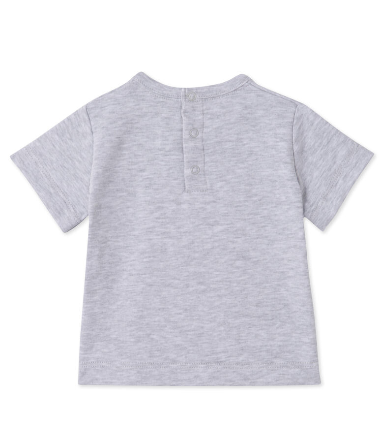 Baby boys' silkscreen print T-shirt grey