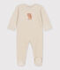 Babies' Owl Patterned Velour Sleepsuit