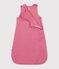 Babies' 3 TOG plain velour sleeping bag pink