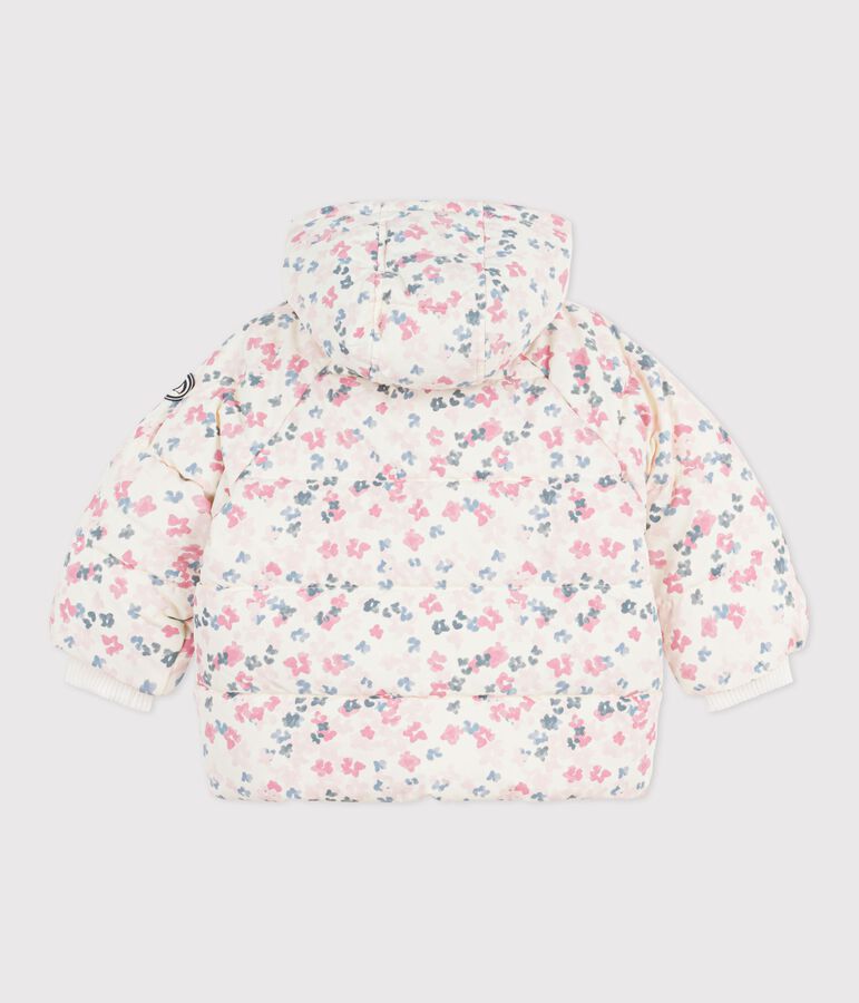 Babies' printed puffer jacket Ecru/multicolor