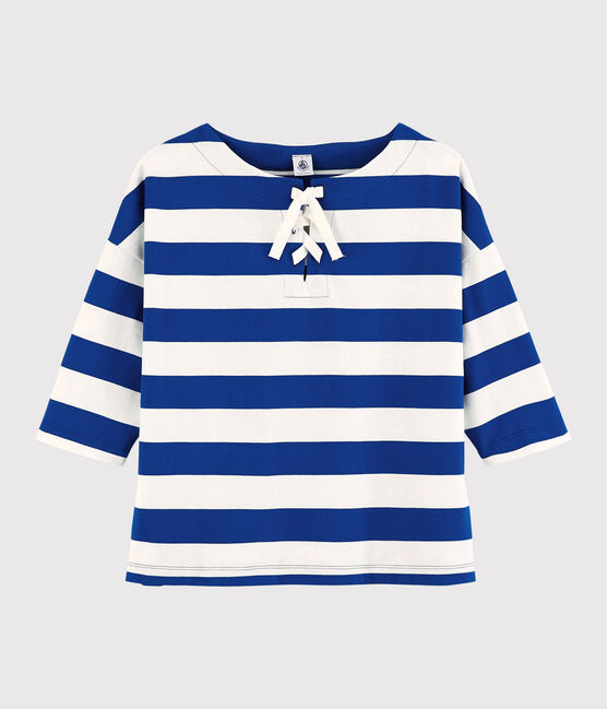 Women's Breton Top SURF blue/MARSHMALLOW white