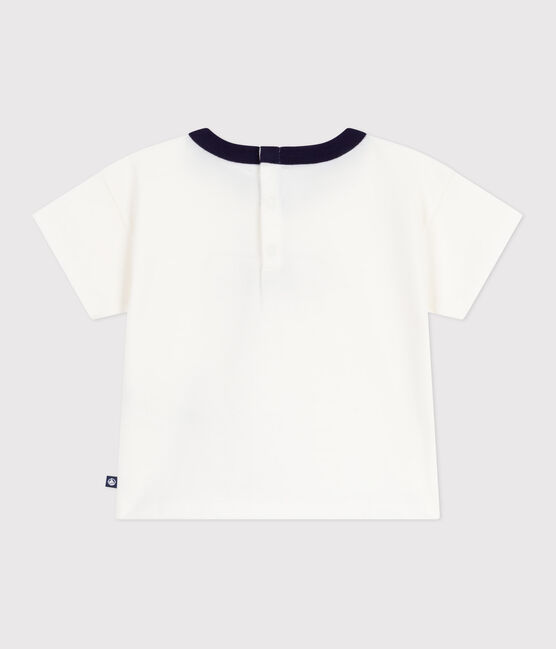 Babies' long-sleeved T-shirt with a vintage logo design MARSHMALLOW white