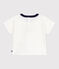 Babies' long-sleeved T-shirt with a vintage logo design MARSHMALLOW white