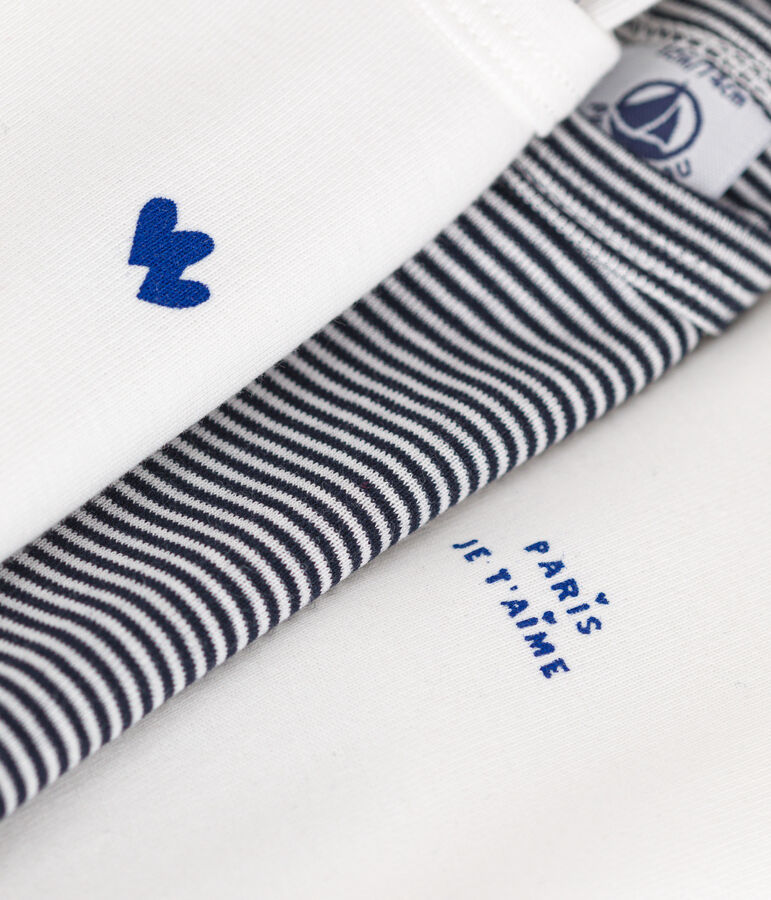 Babies' long sleeved cotton bodysuits - 3-pack multicolor