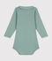 Babies' long-sleeved cotton bodysuit with a collar PAUL green