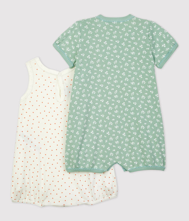 Babies' Cotton Playsuits - 2-Pack multicolor