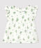 Babies' Short-Sleeved Organic Cotton Gauze Floral Print Blouse MARSHMALLOW white/MULTICO white