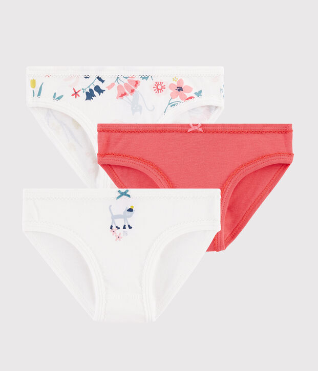 Girls' Floral Print Knickers - 3-Piece Set multicolor