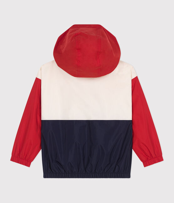 Children's windbreaker with a retractable hood AVALANCHE white/MULTICO