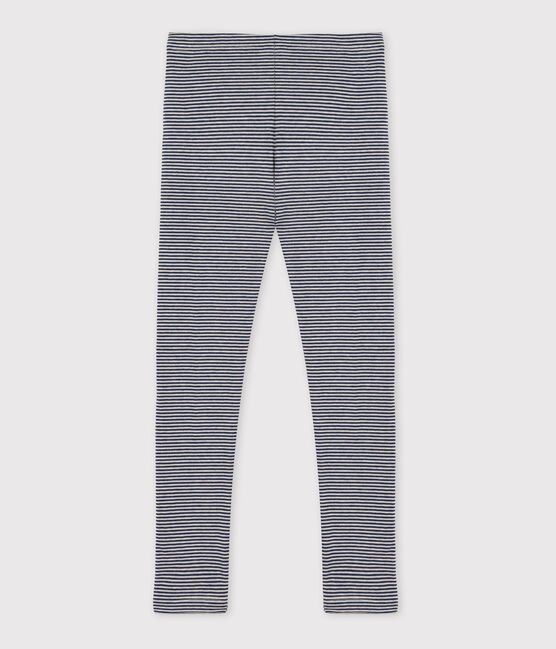 Girls' Tube Knit Leggings MEDIEVAL blue/MONTELIMAR