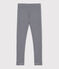 Girls' Tube Knit Leggings MEDIEVAL blue/MONTELIMAR