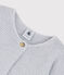 Babies' Organic Cotton Knitted Cardigan POUSSIERE CHINE grey