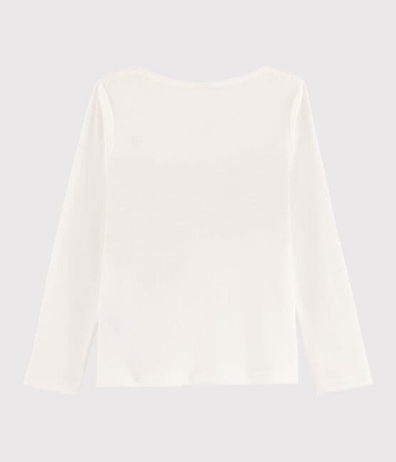 Girls' Screen Printed T-Shirt MARSHMALLOW white