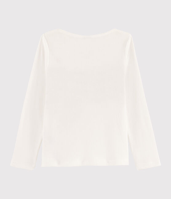 Girls' Screen Printed T-Shirt MARSHMALLOW white
