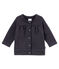 Baby girl's shiny cotton sweatshirt cardigan SMOKING blue/DORE yellow
