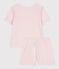Children's short cotton pyjamas FLEUR pink