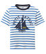 Boy's striped screen print T-shirt