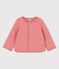 Babies' Quilted Tube Knit Cardigan PAPAYE pink