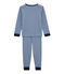 Little boy's pyjamas LIMOGES blue/MARSHMALLOW white