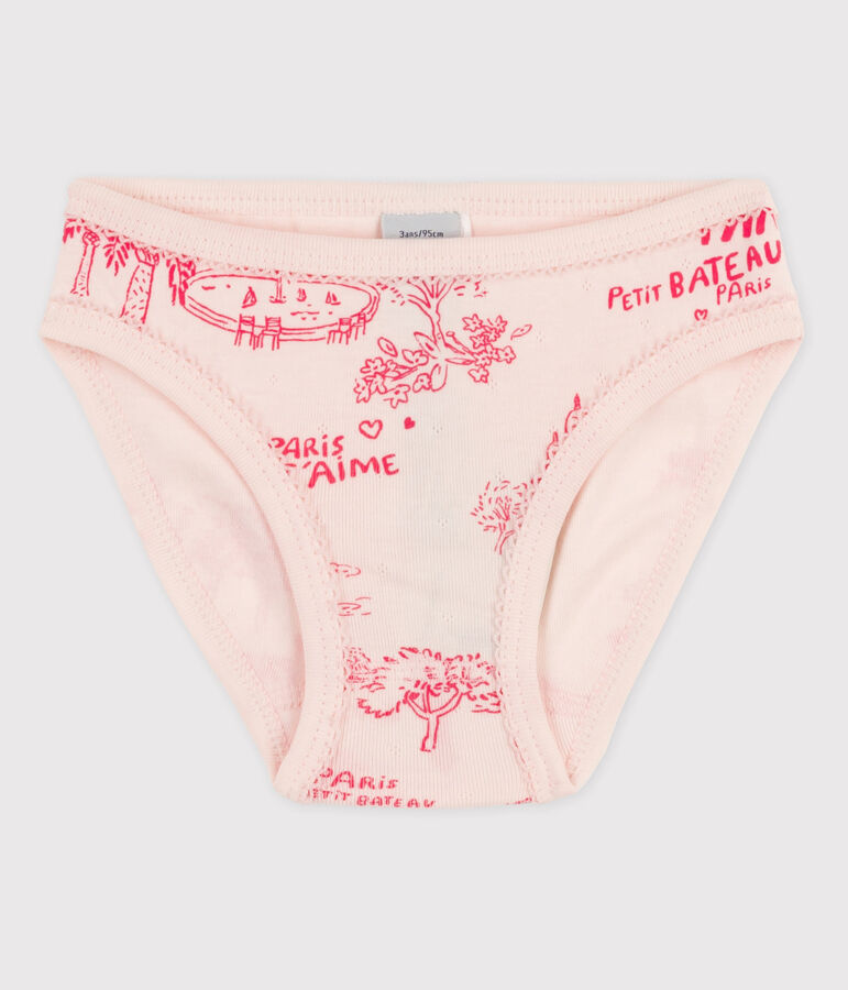 Girls' Cotton Briefs pink/pink