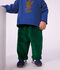 Babies' plain corduroy trousers green