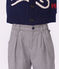 Children's pleated cotton flannel trousers grey