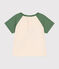 Babies' short-sleeved fine jersey T-shirt AVALANCHE /PALMERAIE