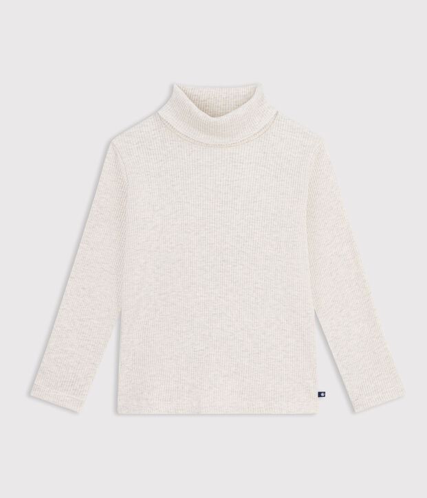 Children's plain cotton rollneck top MONTELIMAR CHINE