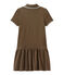 Girl's short-sleeved dress SHITAKE brown