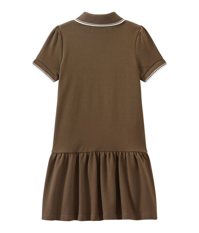 Girl's short-sleeved dress brown