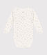 Babies' long-sleeved cotton wrapover bodysuit