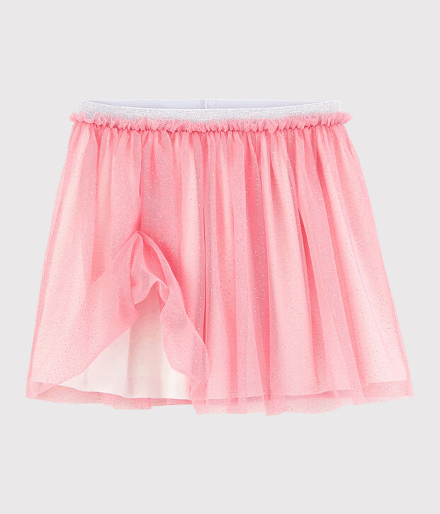 Girls' Glittery Tulle Skirt pink/grey