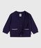 Babies' plain cotton cardigan SOIR blue