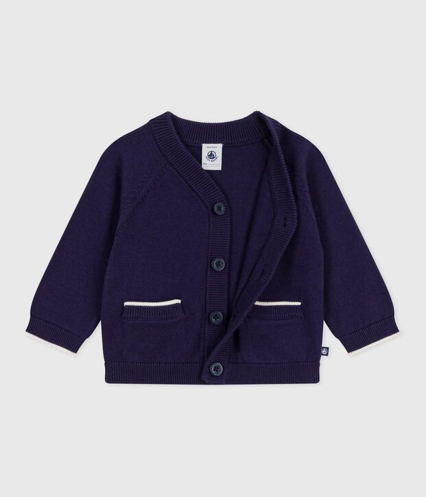 Babies' plain cotton cardigan SOIR