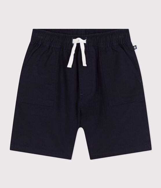 Children's Cotton and Linen Twill Shorts SMOKING blue