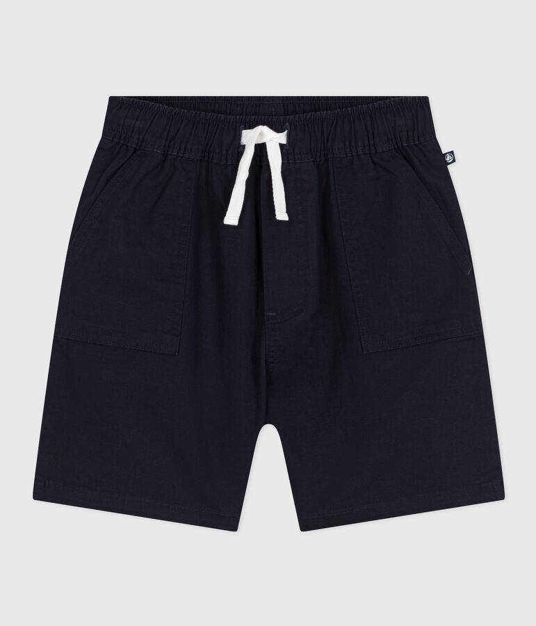 Children's Cotton and Linen Twill Shorts blue