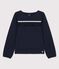 Tee-shirt manches longues en coton enfant fille SMOKING blue