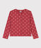 Girls' Patterned Cotton Cardigan PAPI pink/AVALANCHE beige